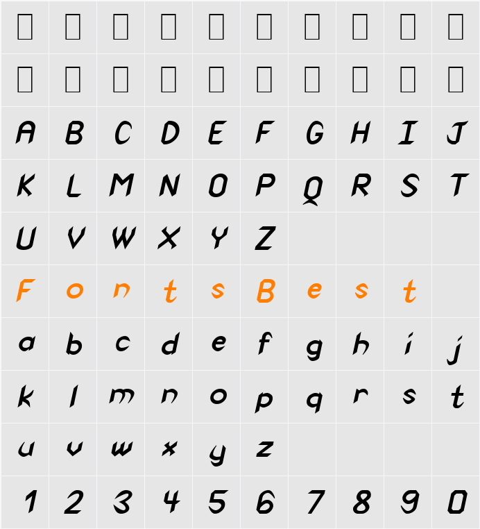 Spike Character Map