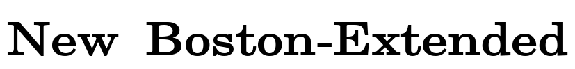 New Boston-Extended Font Image