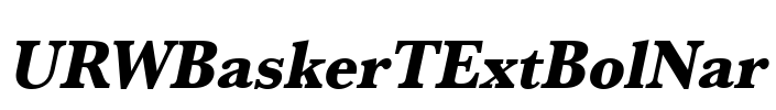 URWBaskerTExtBolNar Font Image