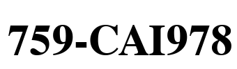 759-CAI978 Font Image