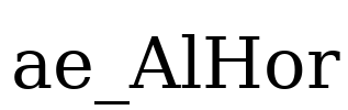 ae_AlHor Font Image