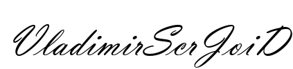 VladimirScrJoiD Font Image