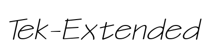 Tek-Extended Font Image