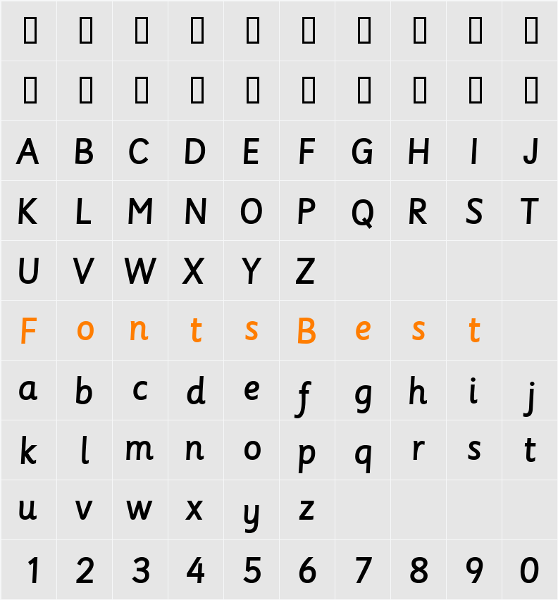 UpstartSSi Character Map