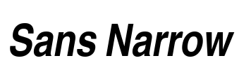 Sans Narrow Font Image