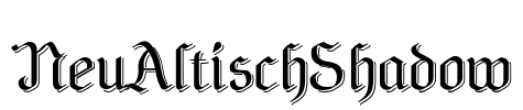 NeuAltischShadow Font Image