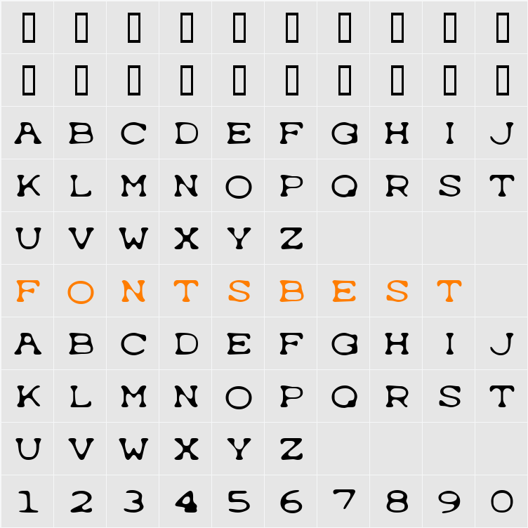 Typewrong Character Map