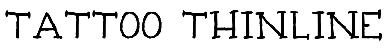 Tattoo Thinline Font Image