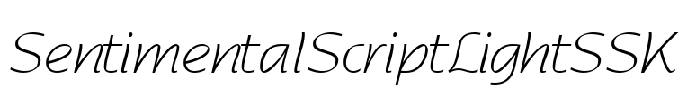 SentimentalScriptLightSSK Font Image