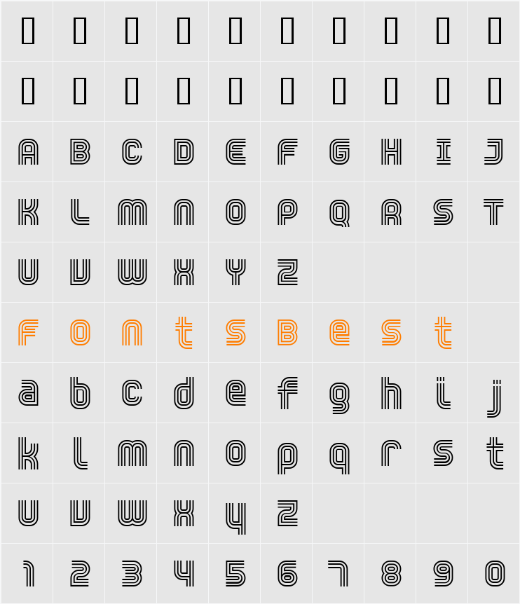 Trisect Character Map