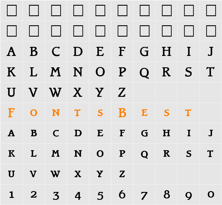 BravoSmc Character Map