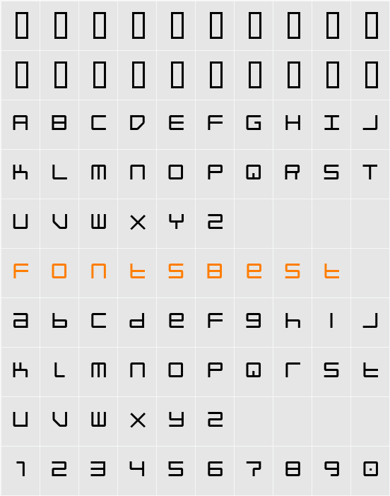 blockit Character Map
