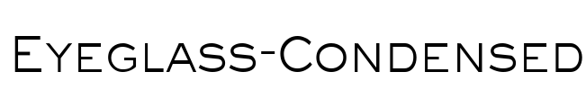 Eyeglass-Condensed Font Image