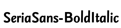 SeriaSans-BoldItalic Font Image