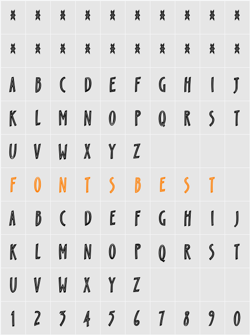 Scamp FB Character Map