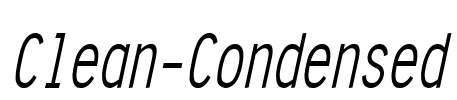 Clean-Condensed Font Image