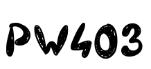 PW403 Font Image