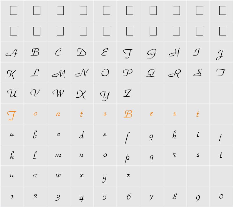 Paradise Character Map