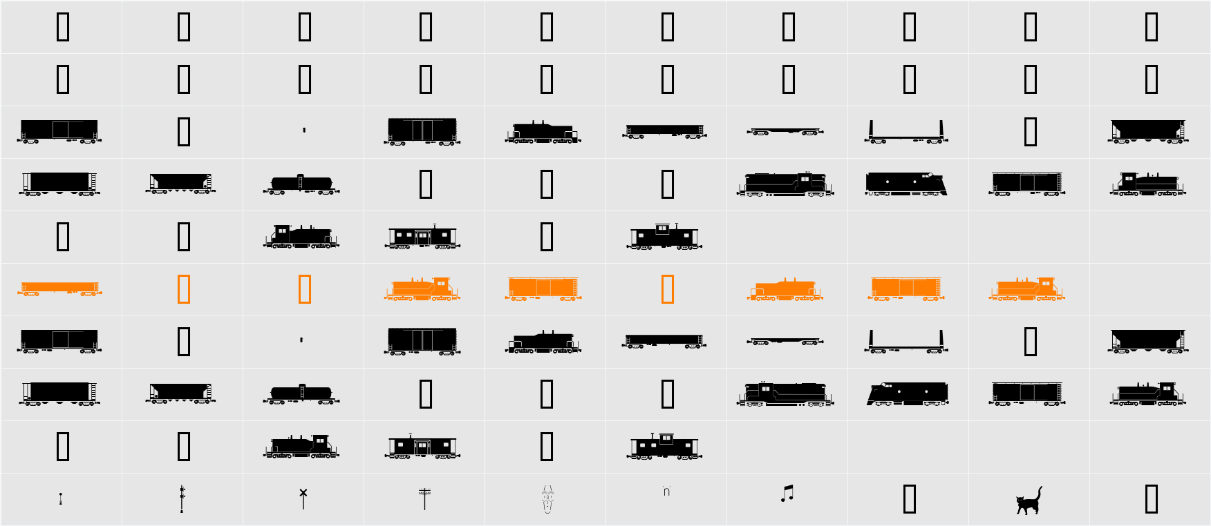 Freight Character Map