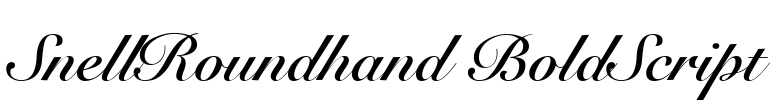 SnellRoundhand BoldScript