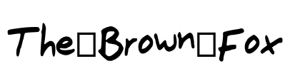 The_Brown_Fox Font Image