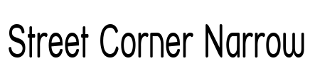 Street Corner Narrow Font Image
