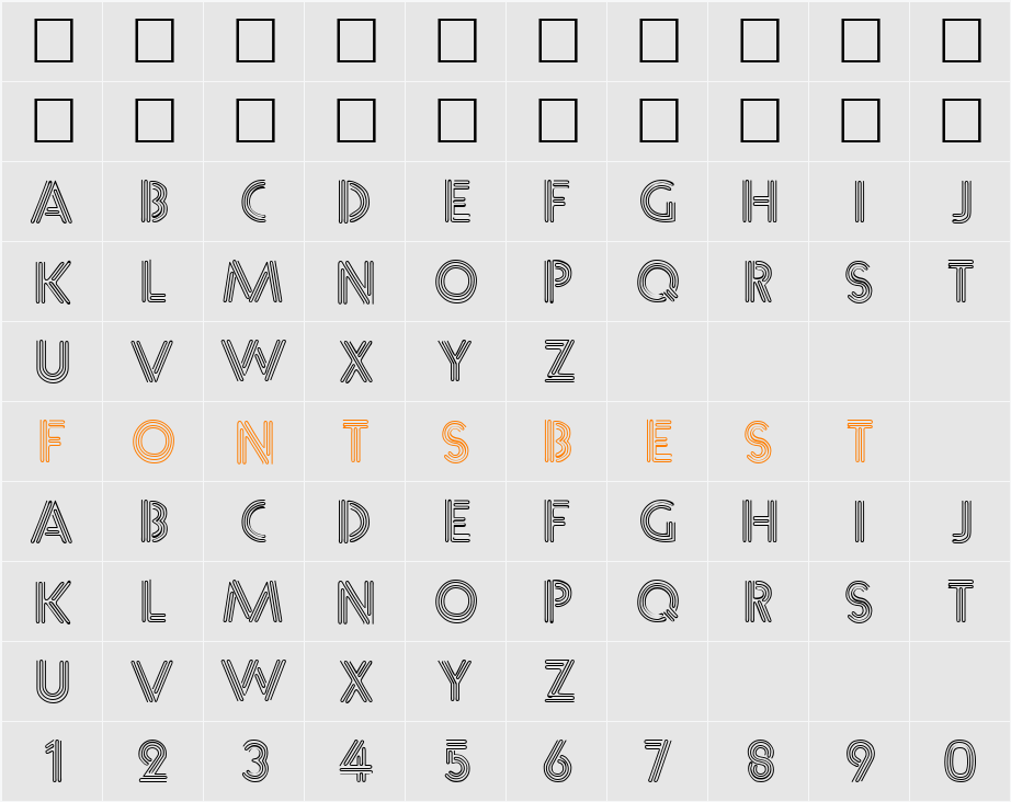 Neone Character Map