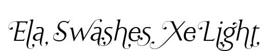 Ela Swashes XeLight Font Image