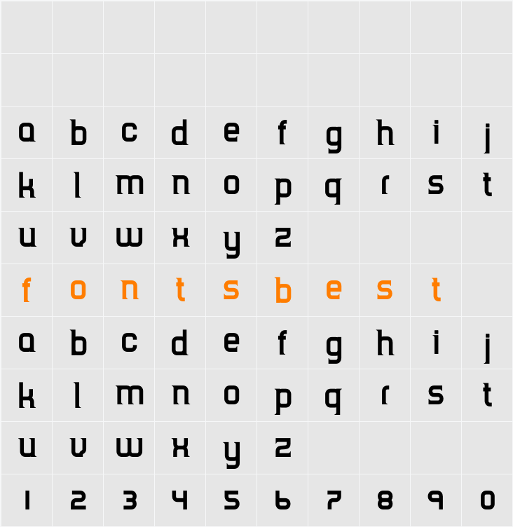 TripSerifCE Character Map