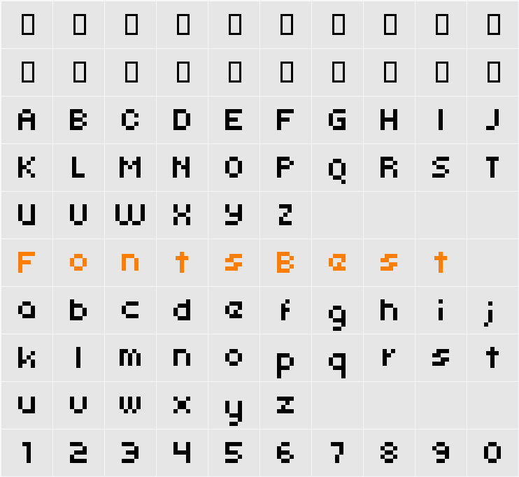 kroeger 05_55 Character Map