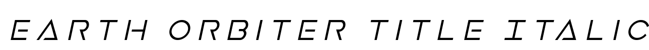 Earth Orbiter Title Italic