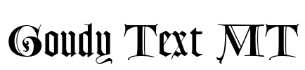 Goudy Text MT Font Image