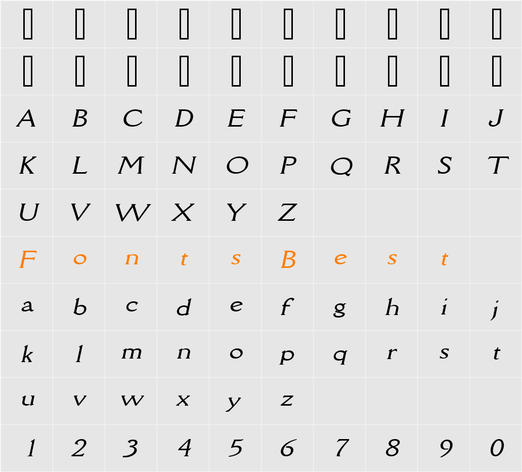 Rory Wide Character Map