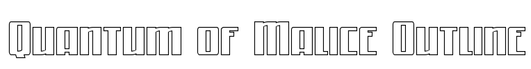 Quantum of Malice Outline Font Image