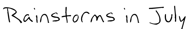 Rainstorms in July Font Image