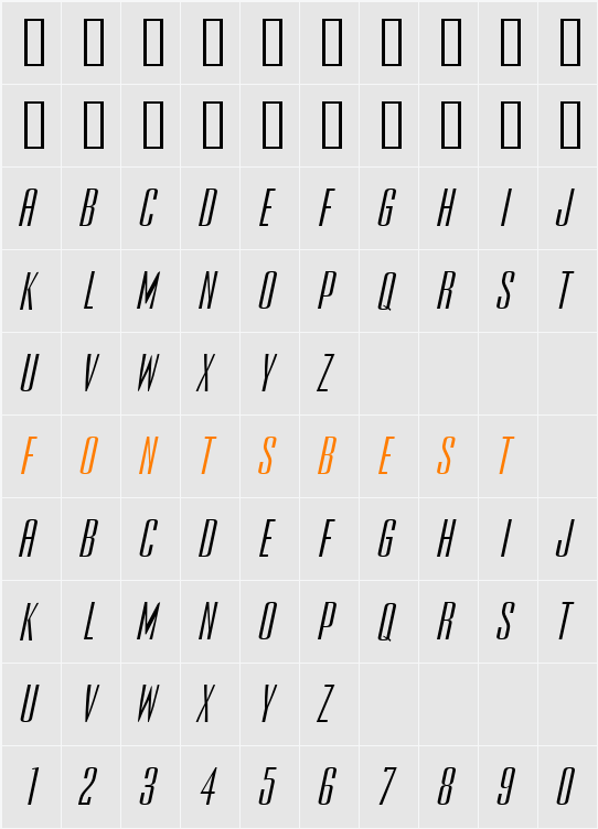 Expel Extended Character Map