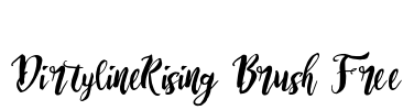 DirtylineRising Brush Free Font Image