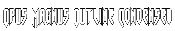 Opus Magnus Outline Condensed Font Image