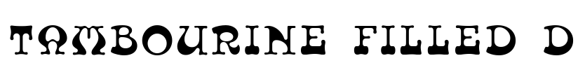 Tambourine Filled D Font Image