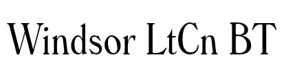 Windsor LtCn BT Font Image