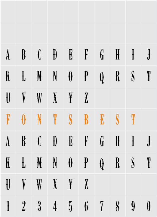 K22 Ambelyn Condensed Character Map