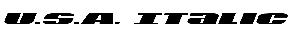 U.S.A. Italic Font Image