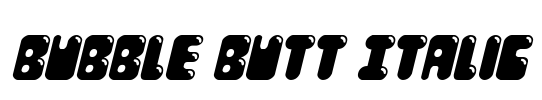 Bubble Butt Italic Font Image