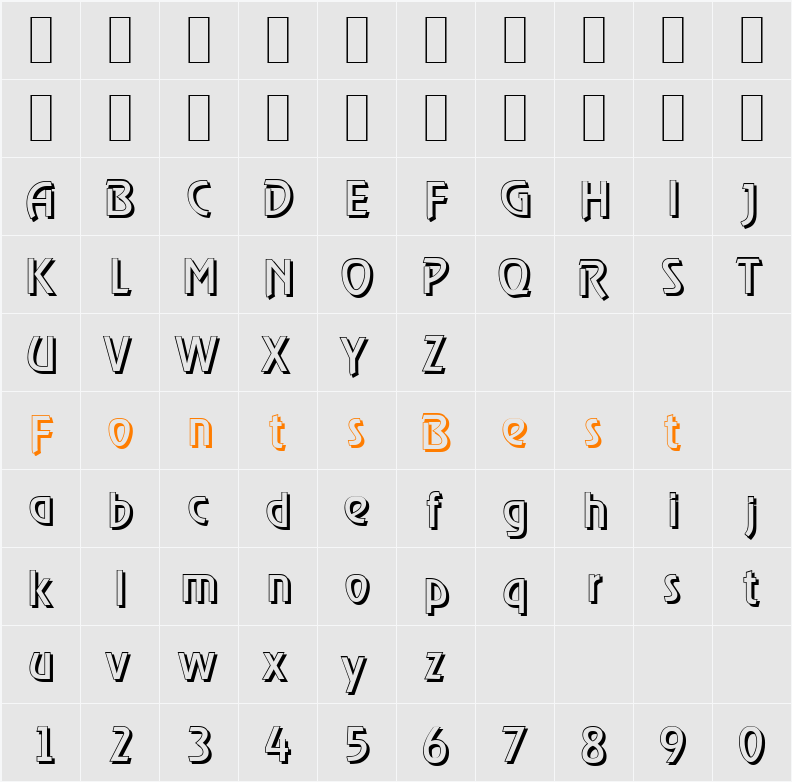 OnStageShadow Character Map