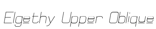 Elgethy Upper Oblique Font Image