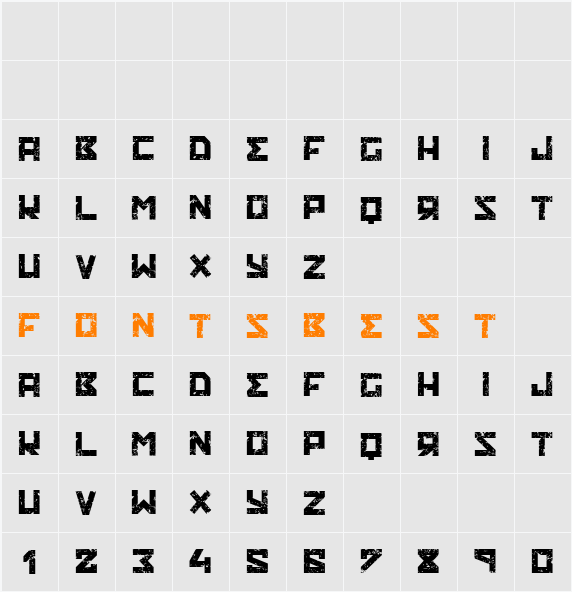 RUSKOF Character Map