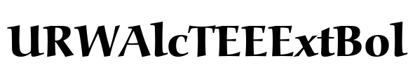URWAlcTEEExtBol Font Image