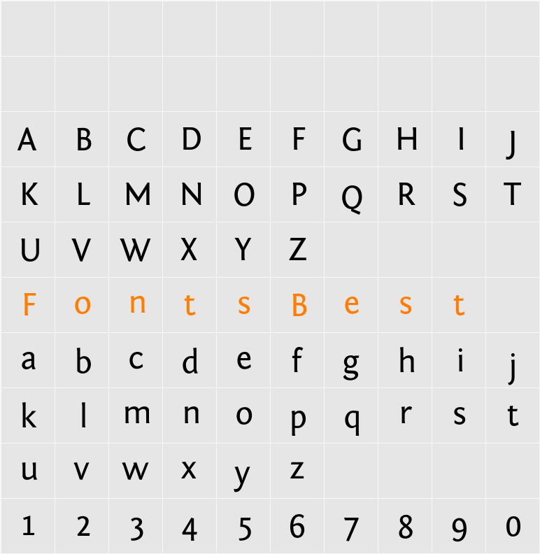 Fontin Sans CR Character Map