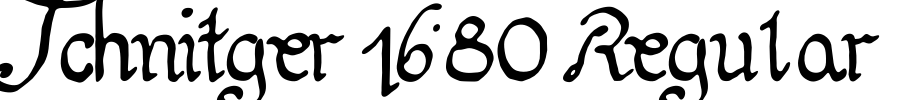 Schnitger 1680 Regular Font Image