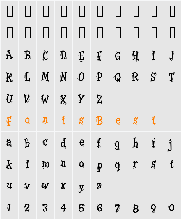 TremorITC TT Character Map